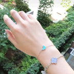 [Demi jewelry]BUTTERFLY TURQUOISE BUTTERFLY BRACELET SILVER