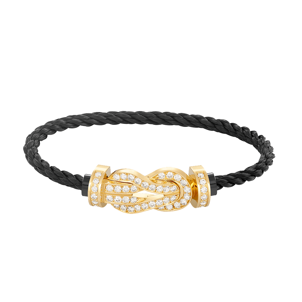 [Demi jewelry]CHANCE LARGE 8 FIGURE BUCKLE FULLDIAMOND BRACELET GOLD