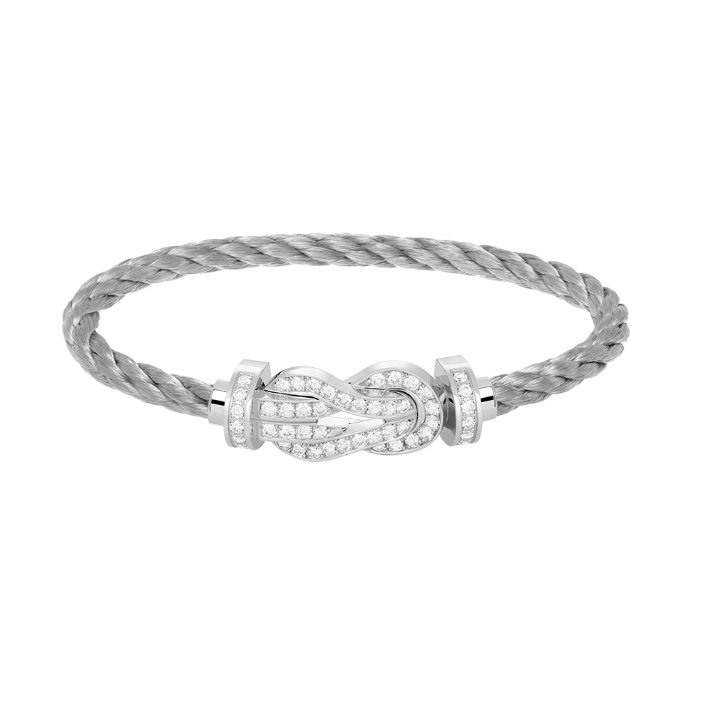 [Demi jewelry]CHANCE LARGE 8 FIGURE BUCKLE FULL DIAMOND BRACELET SILVER