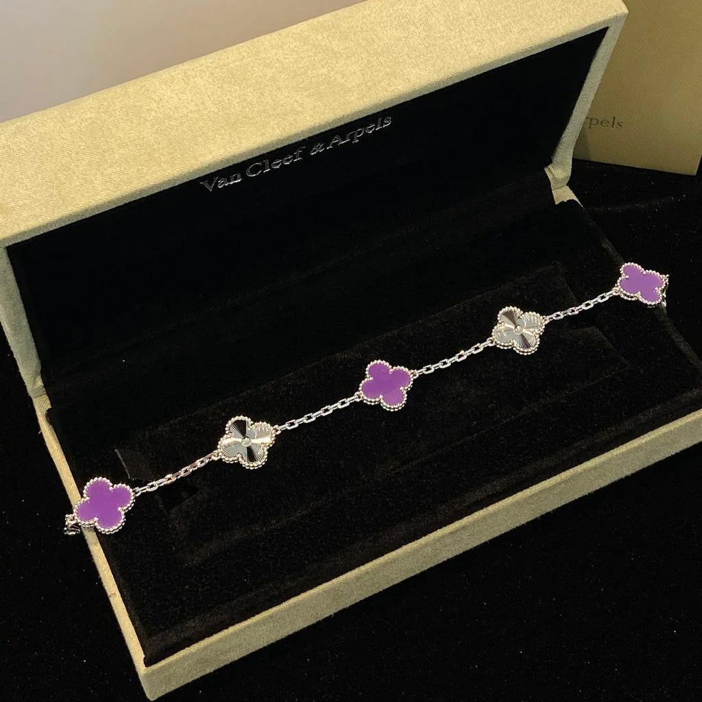 [Demi jewelry] CLOVER 5 MOTIF VIOLET BRACELET COLLECTION