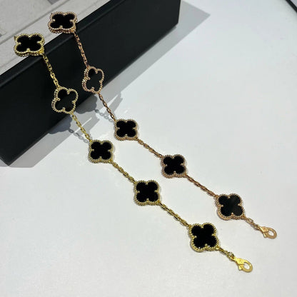 [Mystic] CLOVER 5 MOTIF ONYXS BRACELET COLLECTION