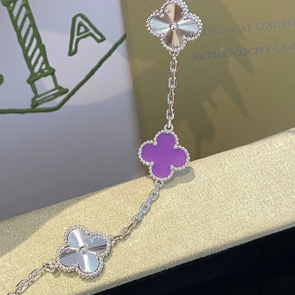 [Demi jewelry] CLOVER 5 MOTIF VIOLET BRACELET COLLECTION-new