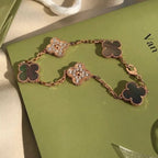 [Demi jewelry] CLOVER 5 MOTIF GRAY MOP BRACELET COLLECTION-new