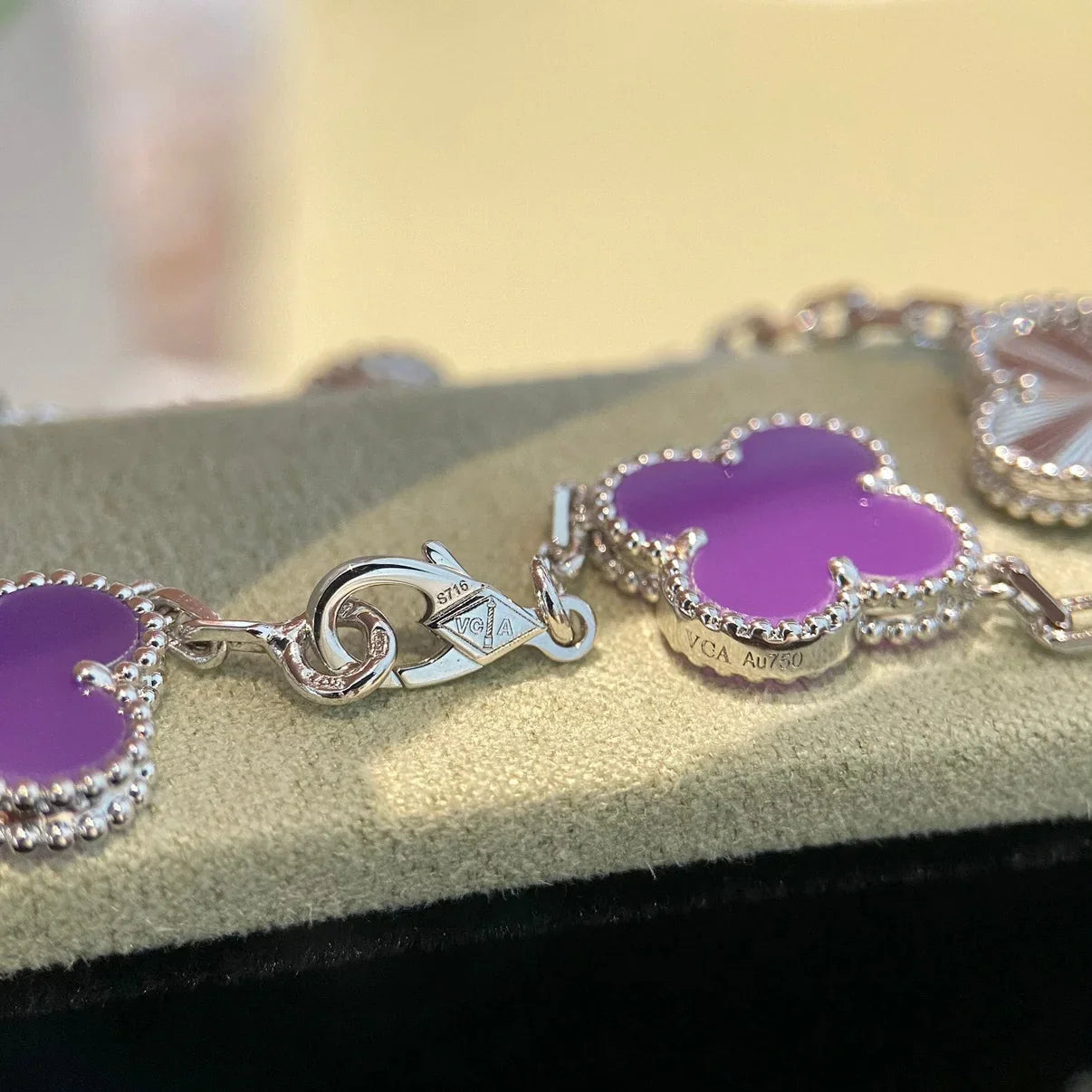 [Demi jewelry] CLOVER 5 MOTIF VIOLET BRACELET COLLECTION