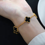 [Demi jewelry] CLOVER 5 MOTIF ONYXS BRACELET COLLECTION
