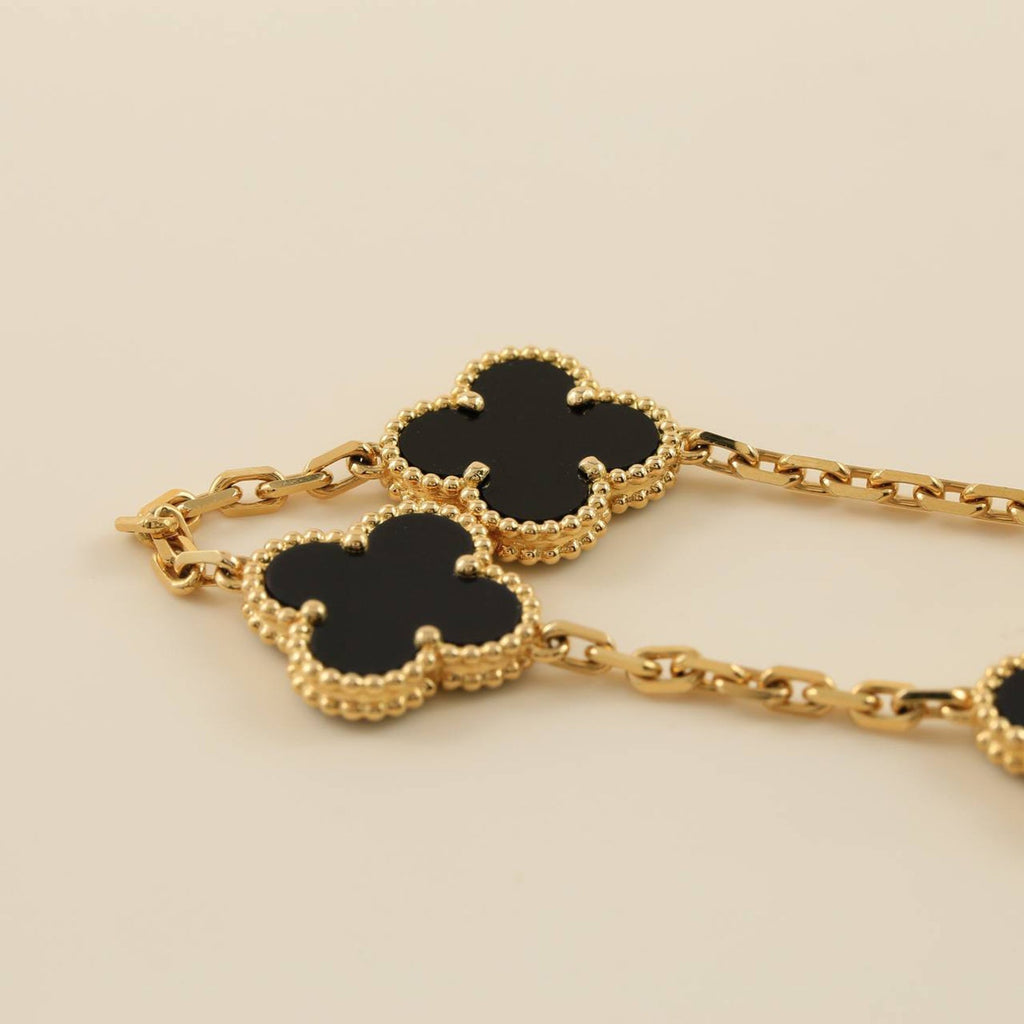 [Demi jewelry] CLOVER 5 MOTIF ONYXS BRACELET COLLECTION