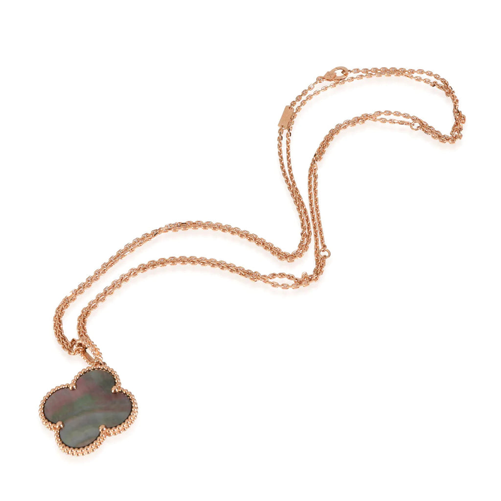[Demi jewelry]CLOVER 25MM GOLD DARK MOP BIG CLOVER NECKLACE