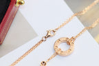 [Demi jewelry]LOVE NECKLACE ADJUSTABLE ROSE GOLD 2 DIAMOND