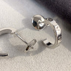 [Demi jewelry]LOVE EARRINGS 2.65MM SILVER