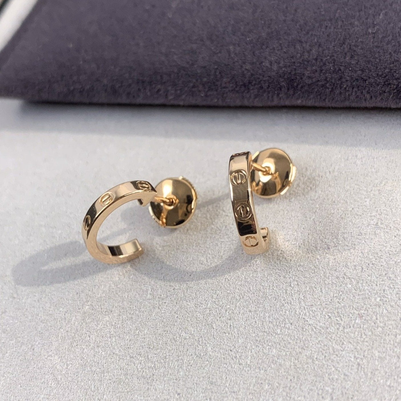 [Mystic]LOVE EARRINGS 2.65MM PINK GOLD