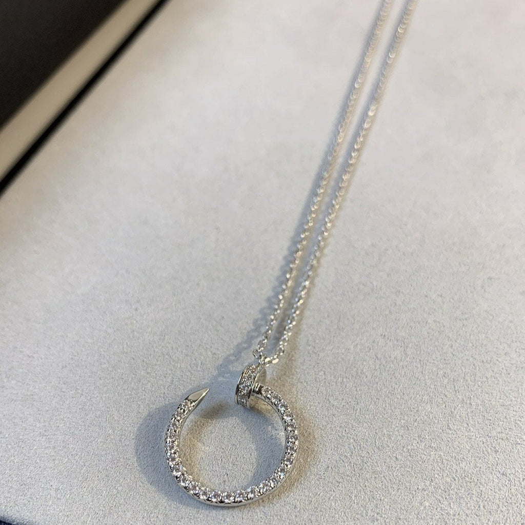 [Demi jewelry]JUSTE NECKLACE SILVER DIAMONDS
