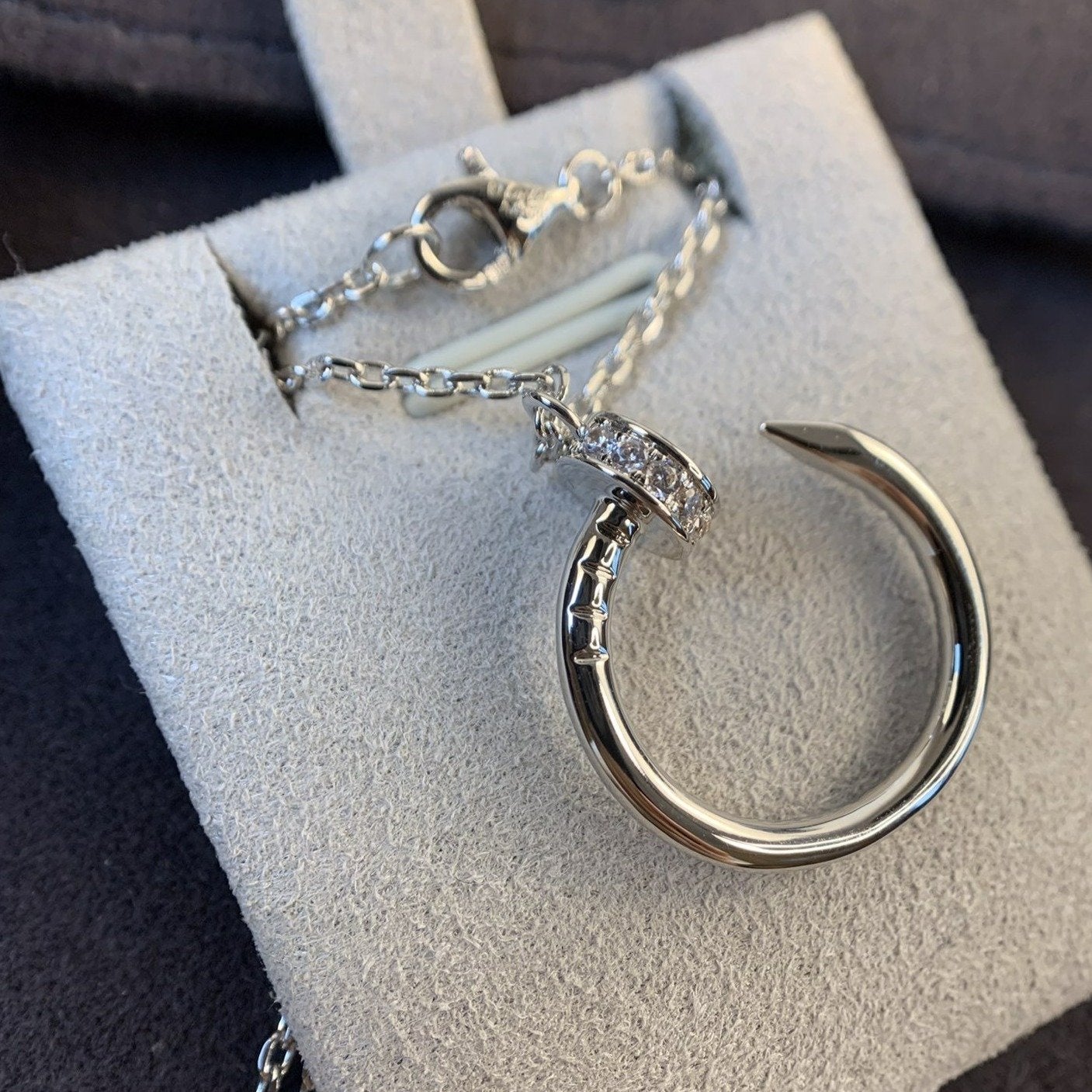 [Demi jewelry]JUSTE NECKLACE SILVER DIAMONDS