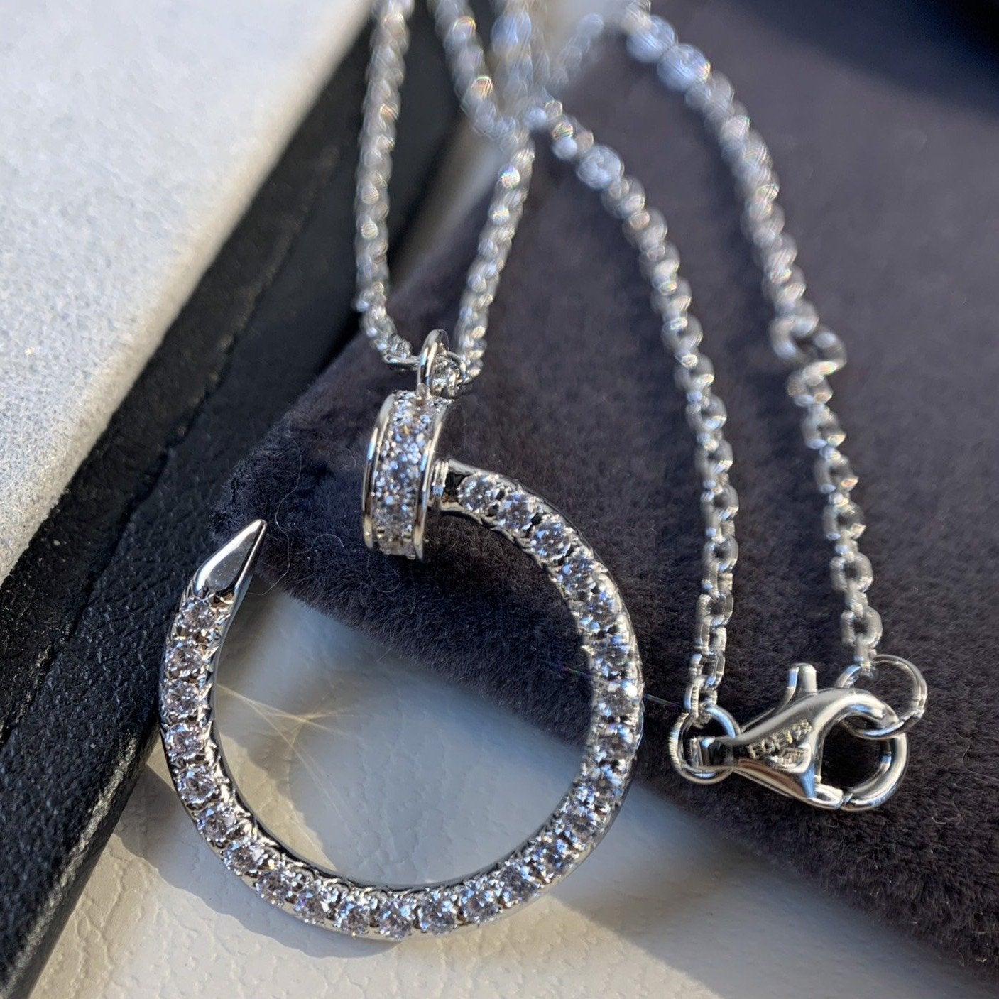 [Demi jewelry]JUSTE NECKLACE SILVER DIAMONDS