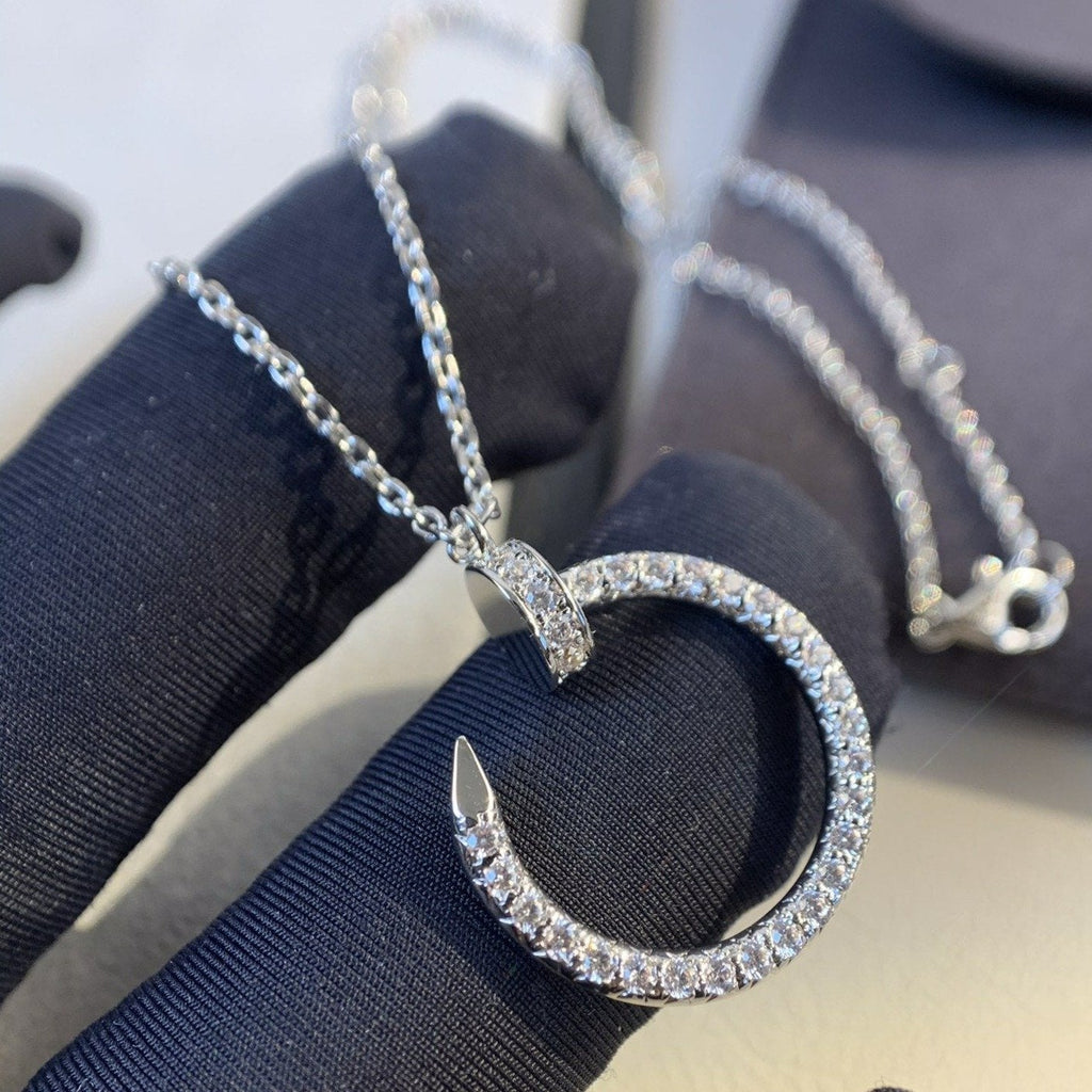 [Demi jewelry]JUSTE NECKLACE SILVER DIAMONDS