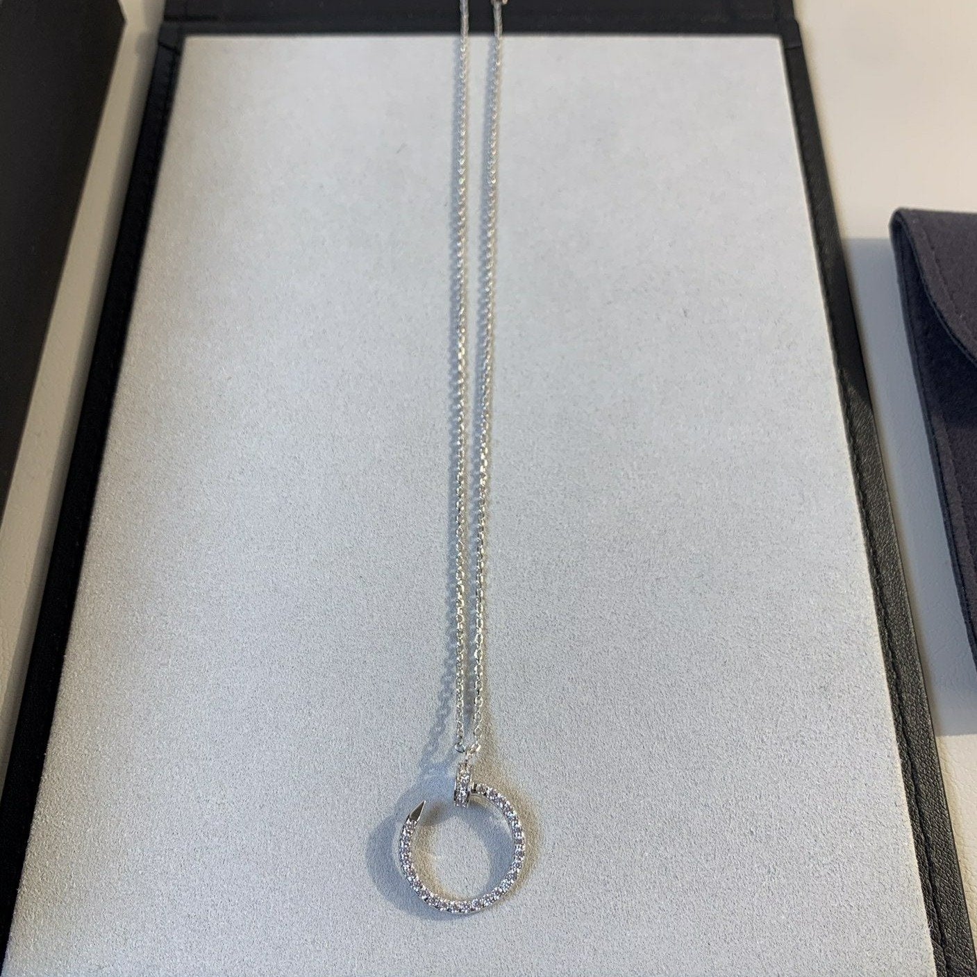 [Demi jewelry]JUSTE NECKLACE SILVER DIAMONDS