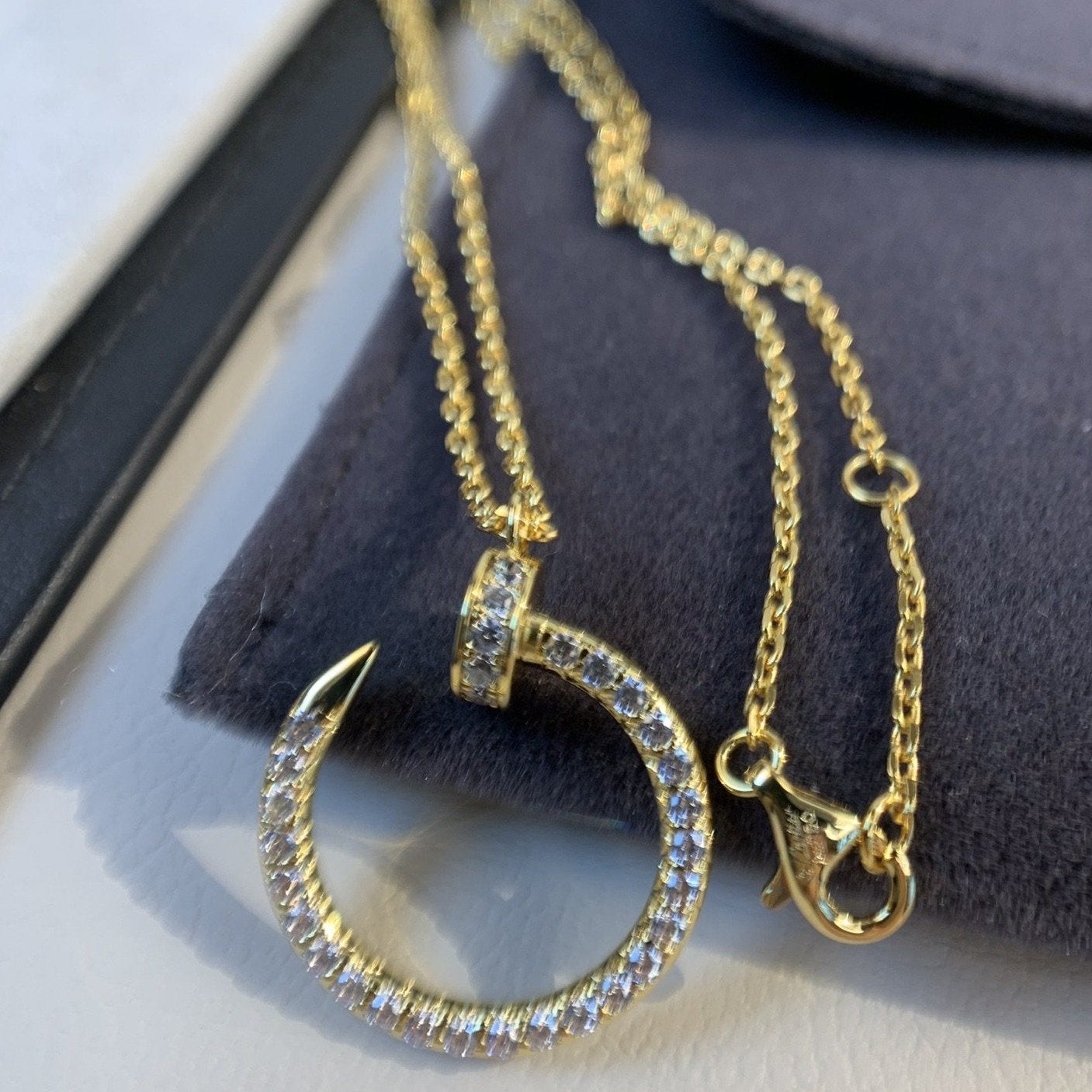 [Demi jewelry]JUSTE NECKLACE GOLD DIAMONDS