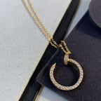 [Demi jewelry]JUSTE NECKLACE PINK GOLD DIAMONDS