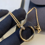 [Demi jewelry]JUSTE NECKLACE PINK GOLD DIAMONDS