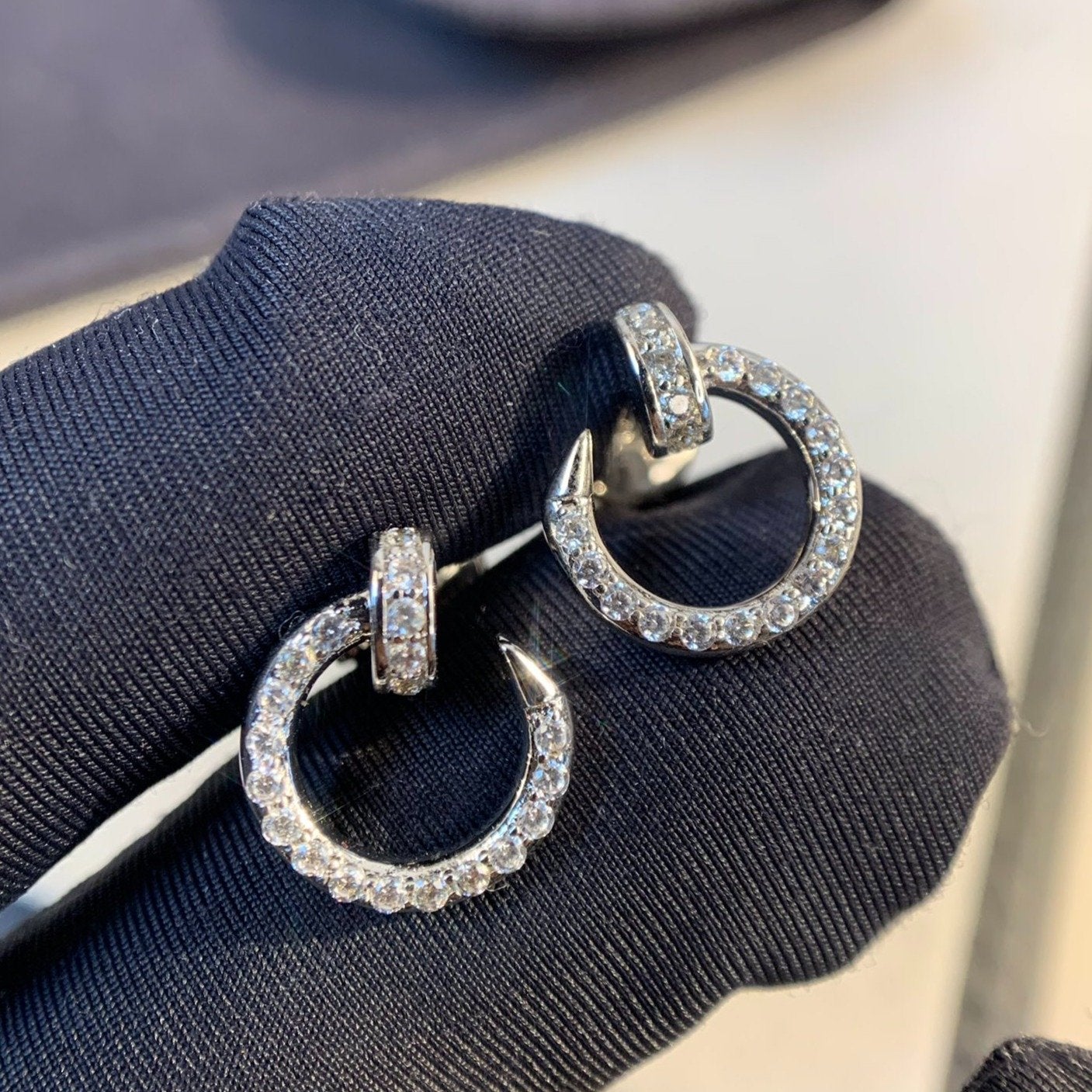 [Demi jewelry]JUSTE EARRINGS SILVER DIAMONDS