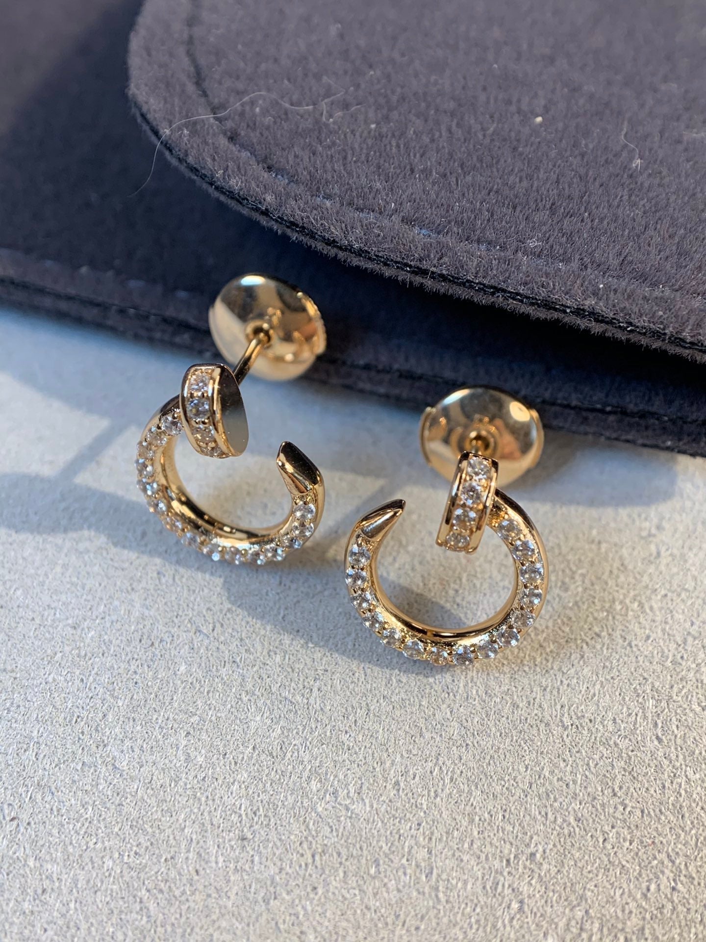 [Demi jewelry]JUSTE EARRINGS GOLD DIAMONDS