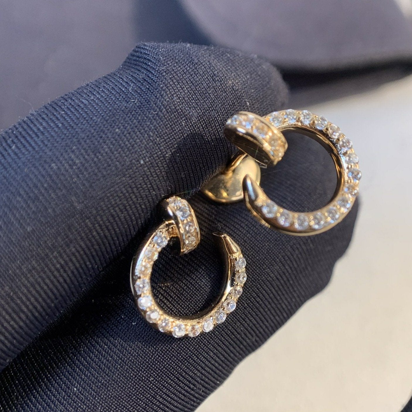 [Demi jewelry]JUSTE EARRINGS GOLD DIAMONDS
