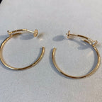 [Demi jewelry]JUSTE EARRINGS GOLD DIAMONDS 1.8MM