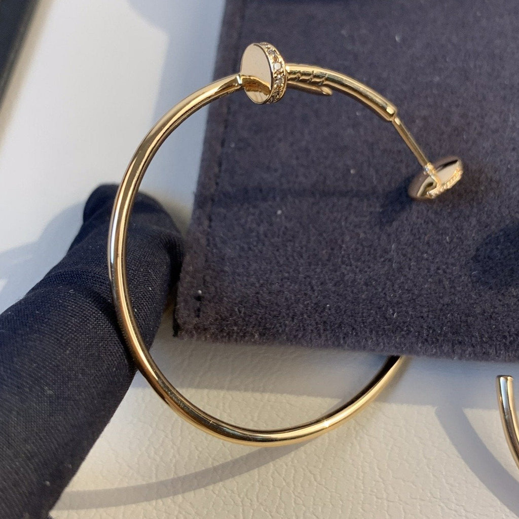 [Demi jewelry]JUSTE EARRINGS GOLD DIAMONDS 1.8MM