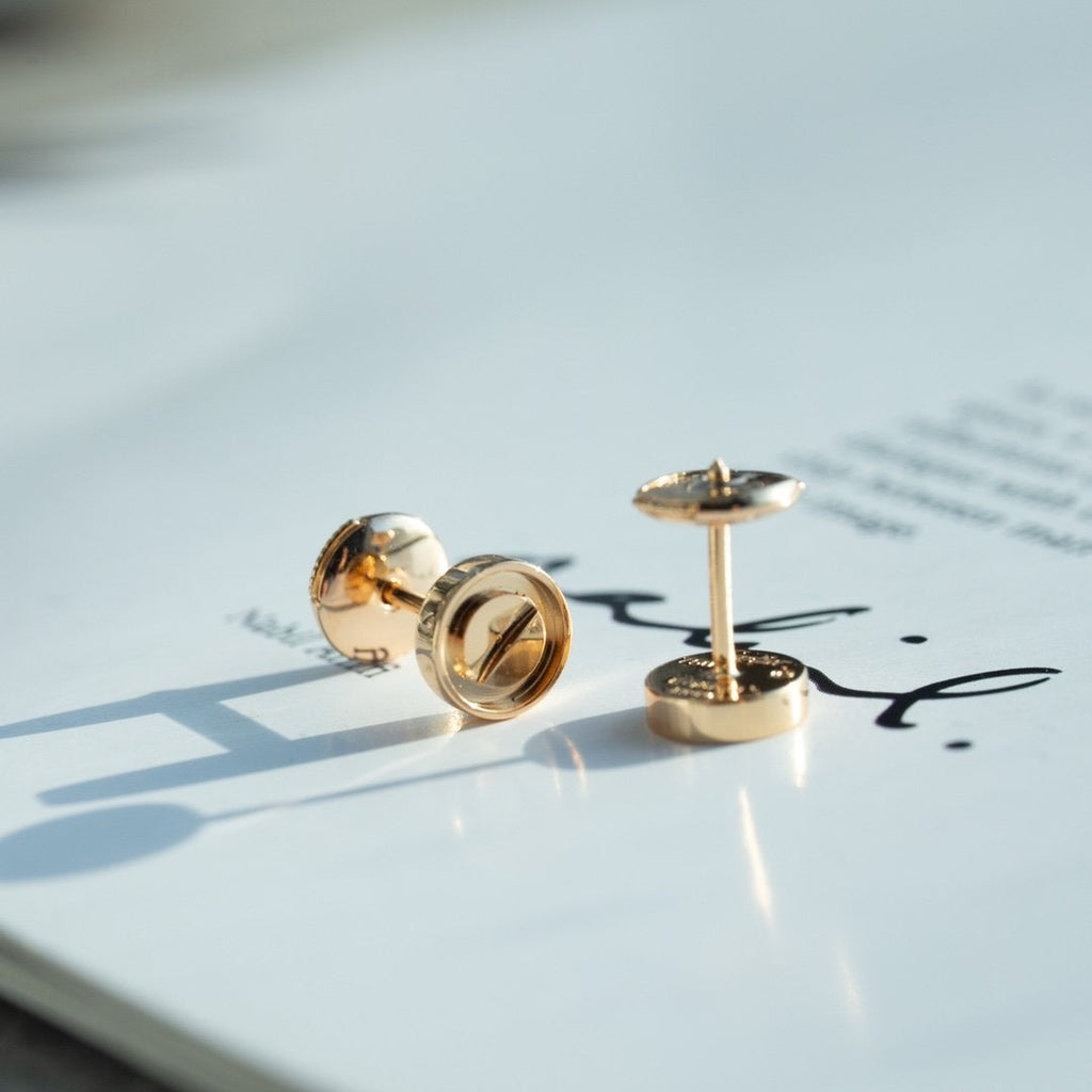 [Demi jewelry]LOVE EARRINGS PINK GOLD 10MM