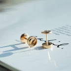 [Demi jewelry]LOVE EARRINGS PINK GOLD 10MM