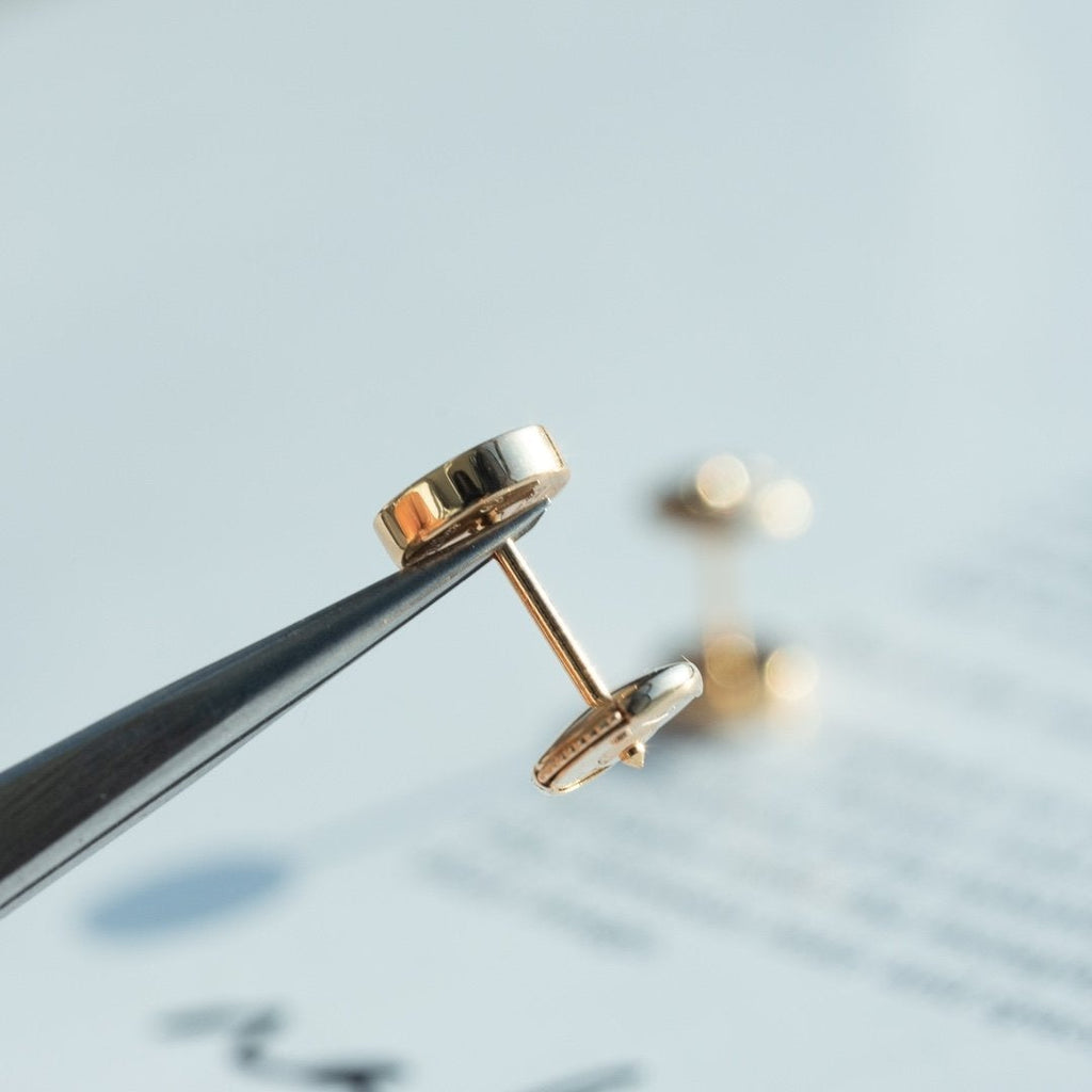 [Demi jewelry]LOVE EARRINGS PINK GOLD 10MM