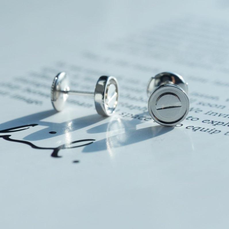 [Demi jewelry]LOVE EARRINGS SILVER 10MM