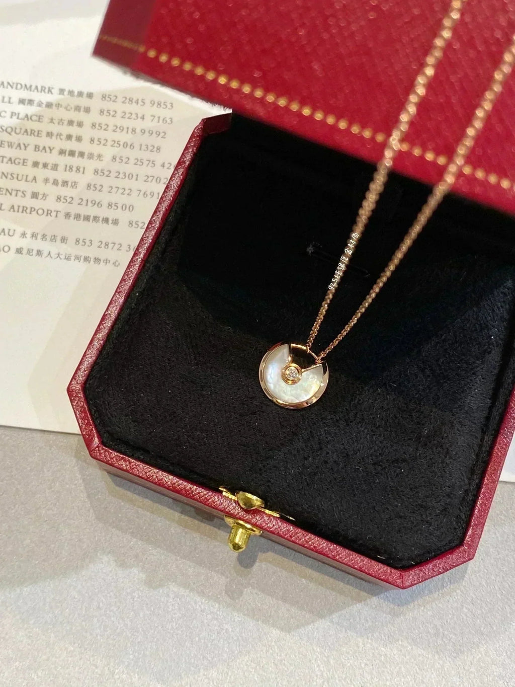 [Demi jewelry]AMULETTE ROSE GOLD MOP NECKLACE