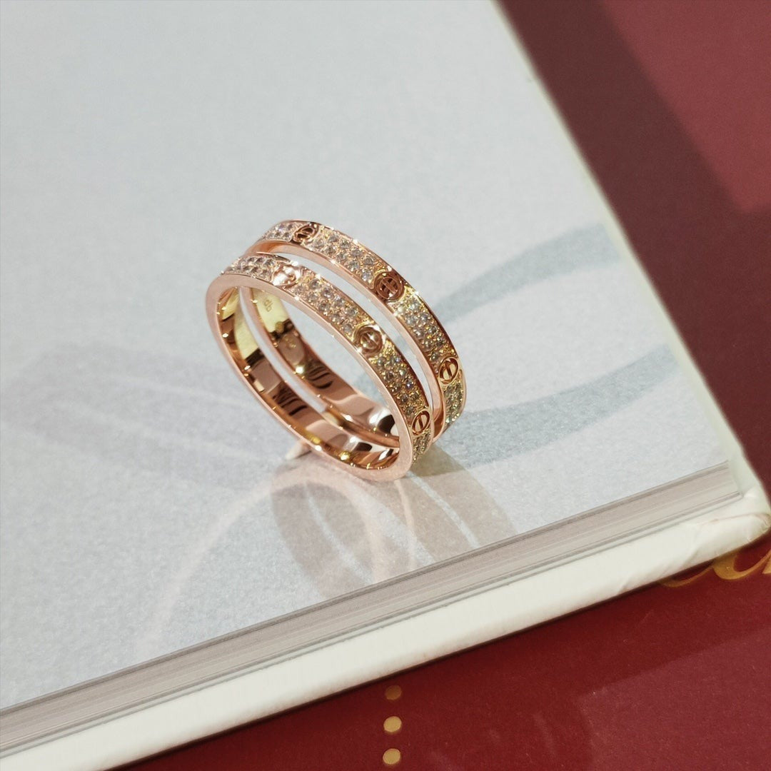 [Demi jewelry]LOVE RING 2.65MM DIAMOND