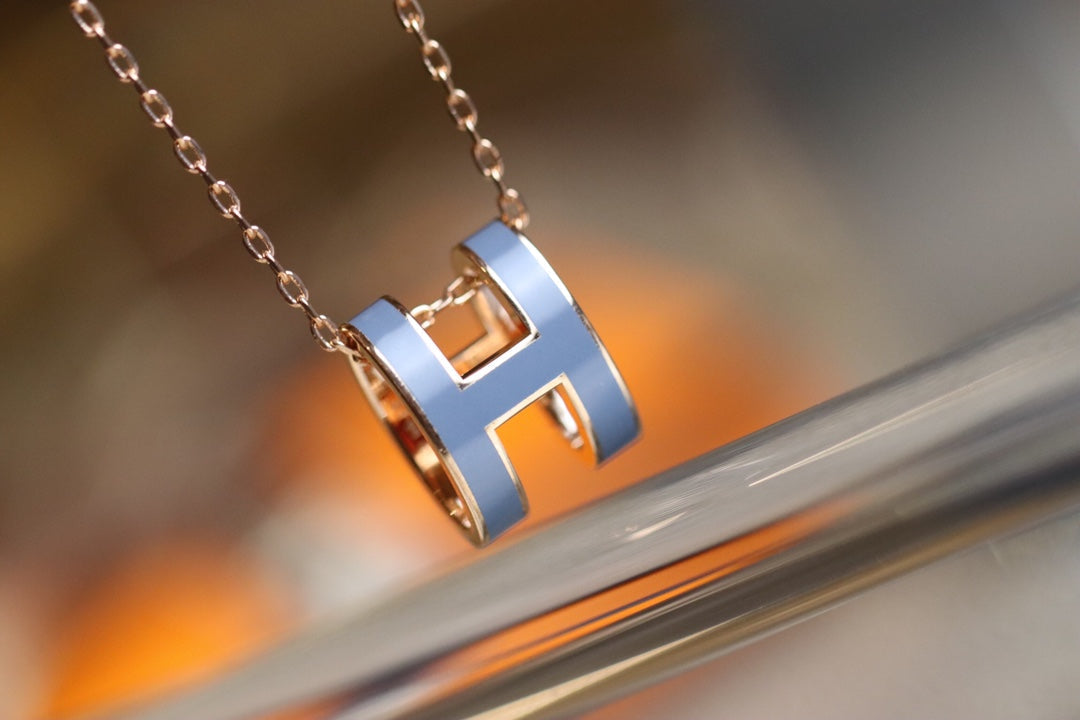 [Demi jewelry]POP H PEDANT PINK GOLD