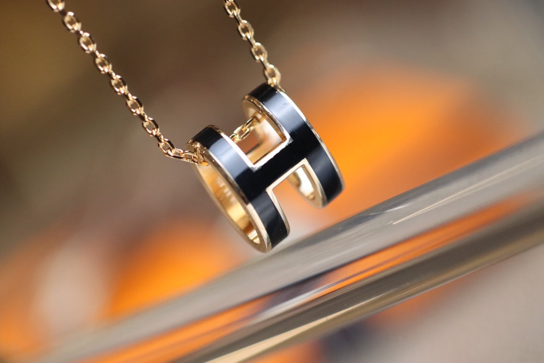 [Demi jewelry]POP H PEDANT PINK GOLD