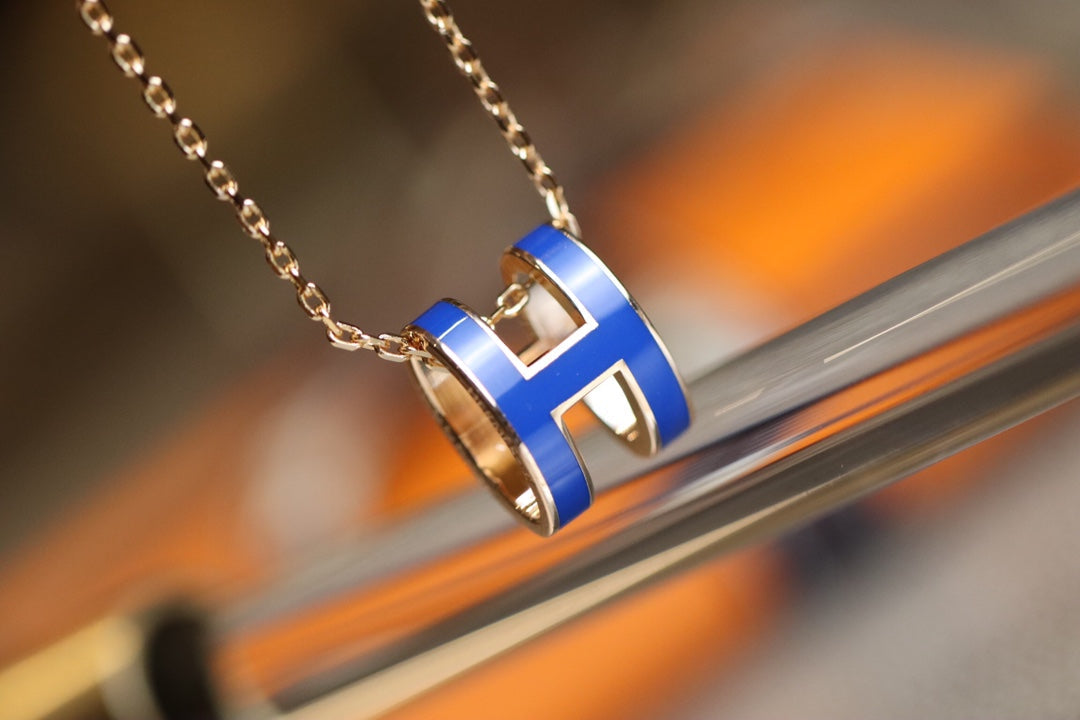 [Demi jewelry]POP H PEDANT PINK GOLD