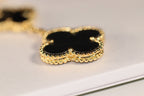 [Demi jewelry]CLOVER EARRINGS GOLD ONYX MOP 3 MOTIF