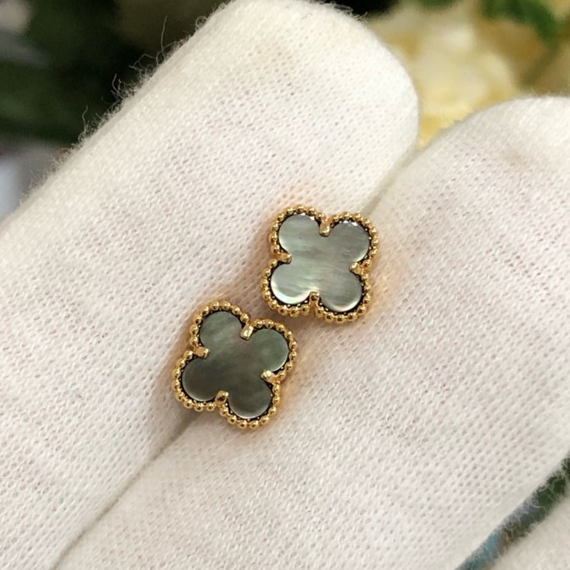 [Demi jewelry]CLOVER MINI GOLD EARRINGS