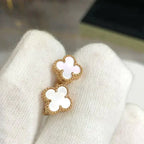 [Demi jewelry]CLOVER MINI 9.5MM WHITE MOP EARRINGS