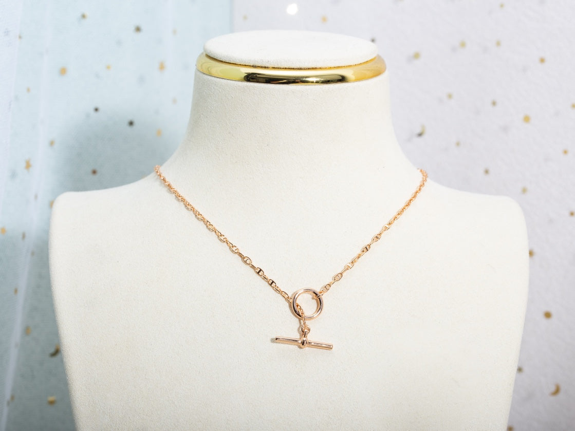 [Demi jewelry]ECHAPPEE NECKLACE PINK GOLD
