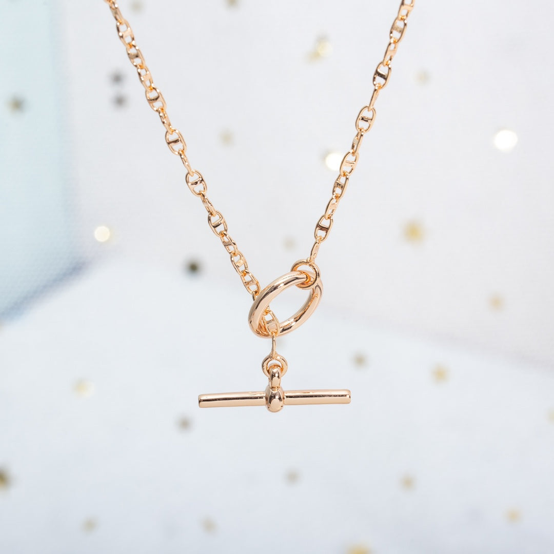 [Demi jewelry]ECHAPPEE NECKLACE PINK GOLD