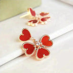 [Demi jewelry]SWEET CLOVER CARNELIAN EARRINGS