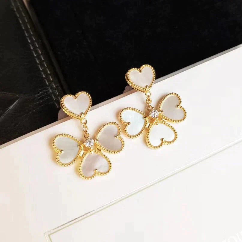 [Demi jewelry]CLOVER SWEET WHITE MOP EARRINGS
