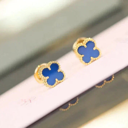 [Mystic]CLOVER MINI 9.5MM TURQUOISE EARRINGS