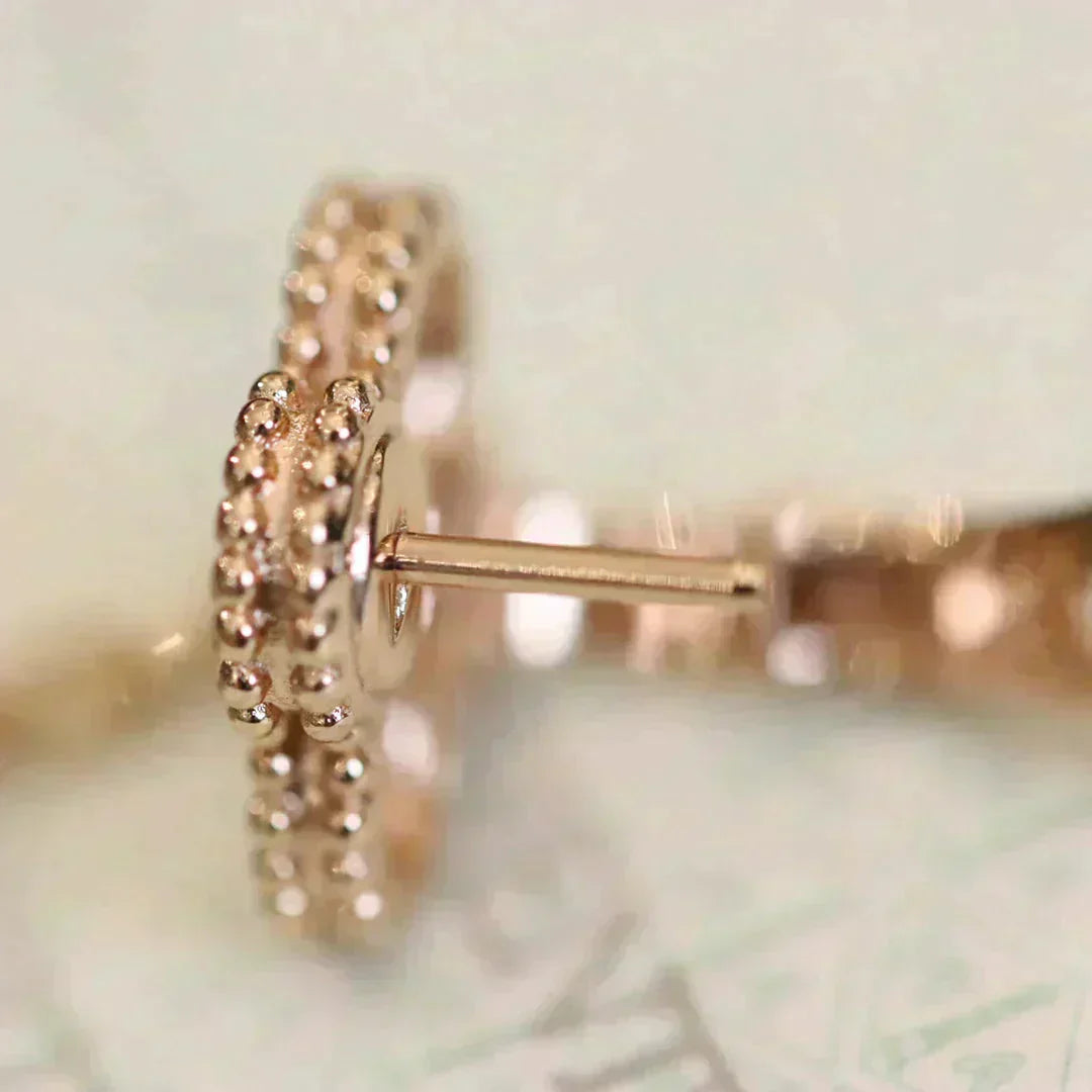 [Demi jewelry]CLOVER MEDIUM 1 MOTIFS FUll DIAMOND EARRINGS