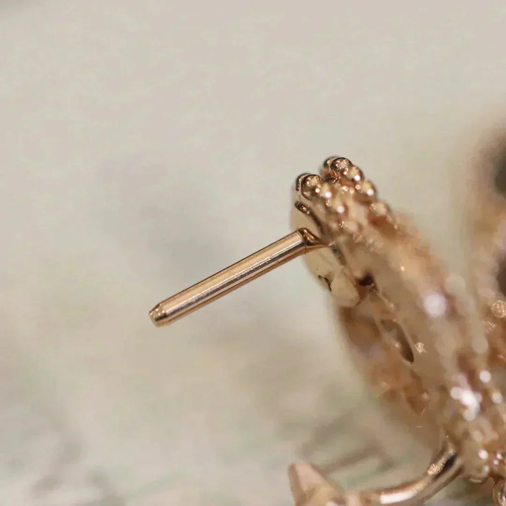 [Demi jewelry]CLOVER MEDIUM 1 MOTIFS FUll DIAMOND EARRINGS