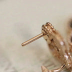 [Demi jewelry]CLOVER MEDIUM 1 MOTIFS FUll DIAMOND EARRINGS