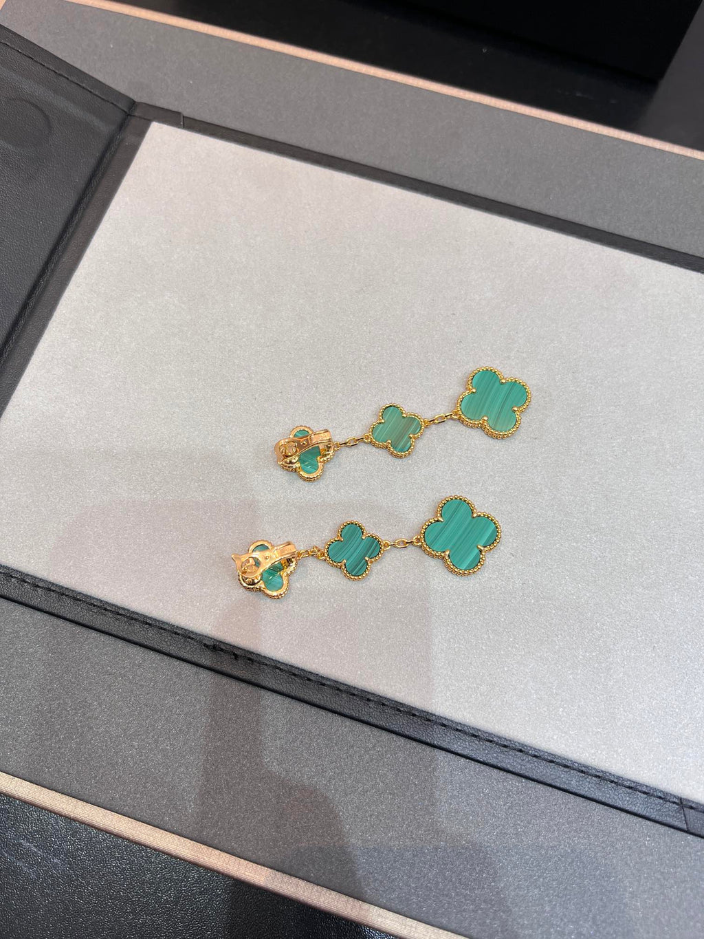 [Demi jewelry]CLOVER MALACHITE 3 MOTIFS GOLD