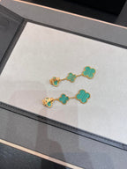 [Demi jewelry]CLOVER MALACHITE 3 MOTIFS GOLD
