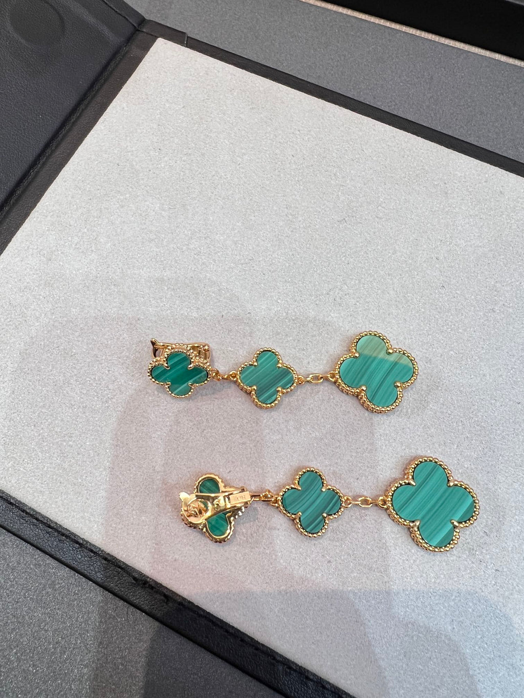 [Demi jewelry]CLOVER MALACHITE 3 MOTIFS GOLD